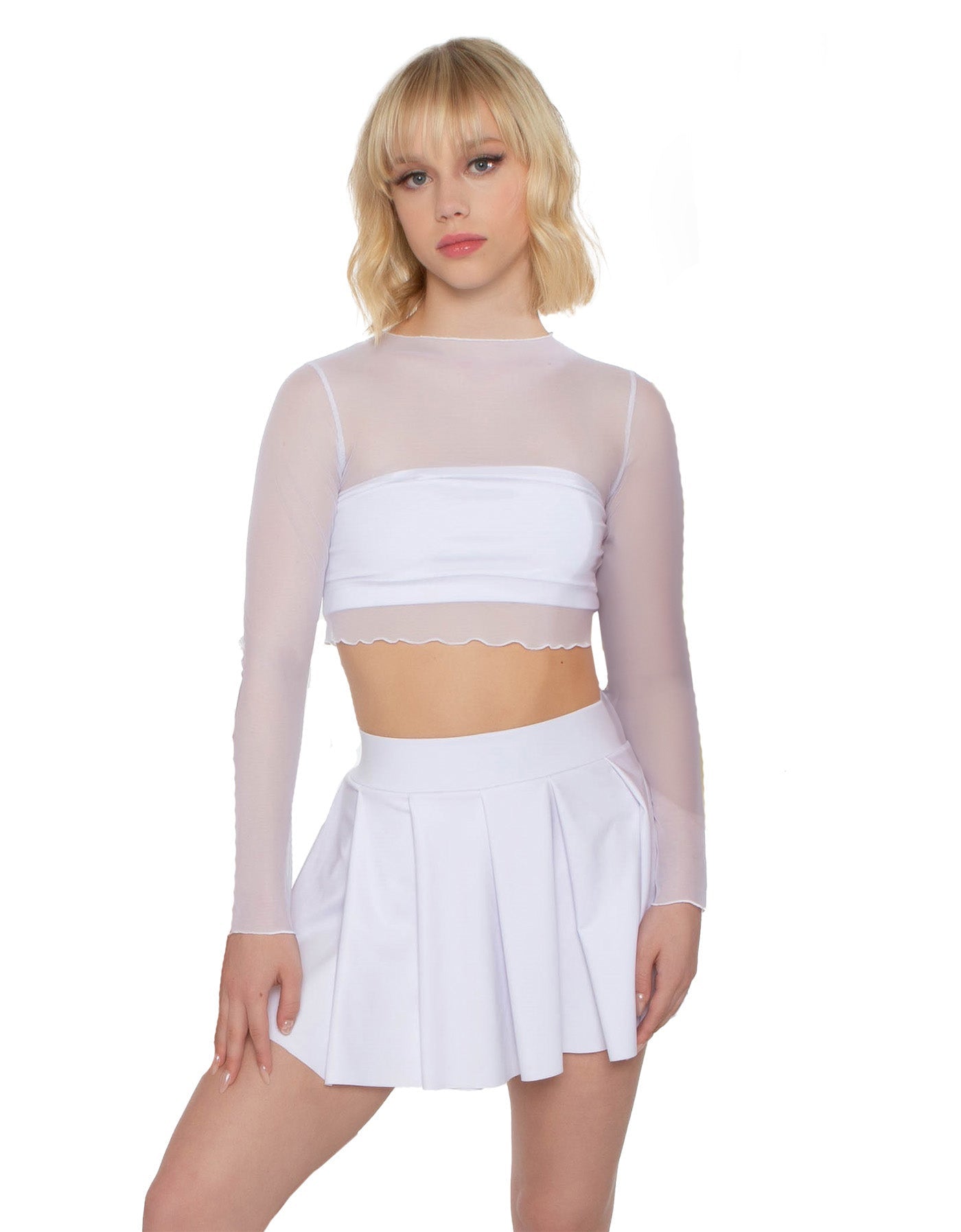 LS Mesh Crop Top