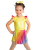 Rainbow Bright Hologram Fringe Skirt