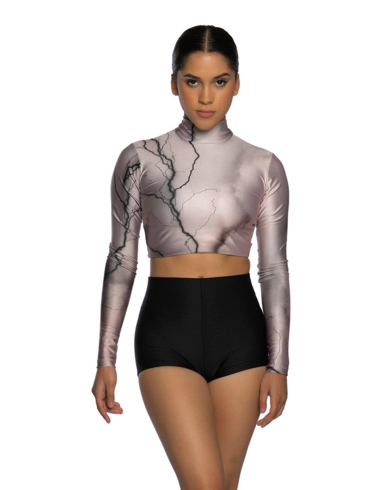 Tempest LS Tneck Keyhole Crop Top - Hamilton Theatrical